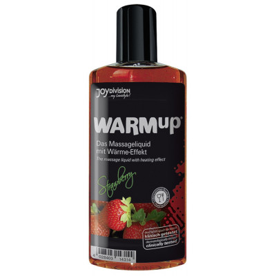 OLIO PER MASSAGGI ALLA FRAGOLA CON EFFETTO CALORE \"WARMUP\" - 150 ML