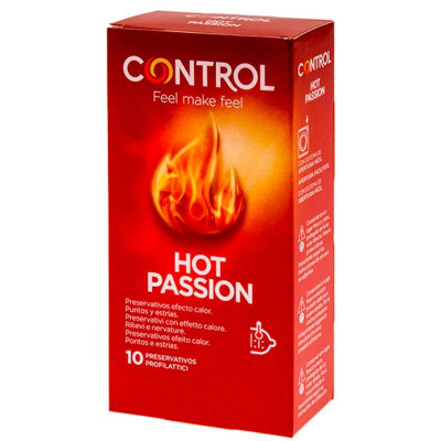 PROFILATTICI CONTROL "HOT PASSION" - EFFETTO RISCALDANTE - 10 PEZZI