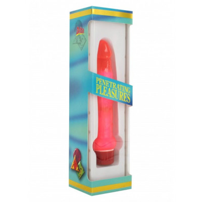 VIBRATORE REALISTICO "SLIM JELLIES" FUCSIA - 17.5 CM